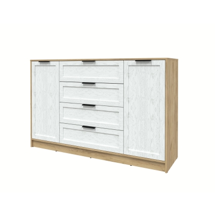 Тумба Тренд КТ-Т160 (Дуб золотой ЛДСП/ Дуб полярный ЛМДФ) Ш1600 В1020 Г451